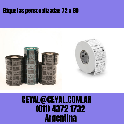 Etiquetas personalizadas 72 x 80