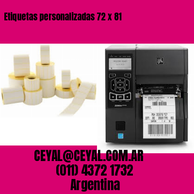 Etiquetas personalizadas 72 x 81