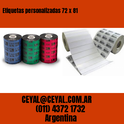 Etiquetas personalizadas 72 x 81