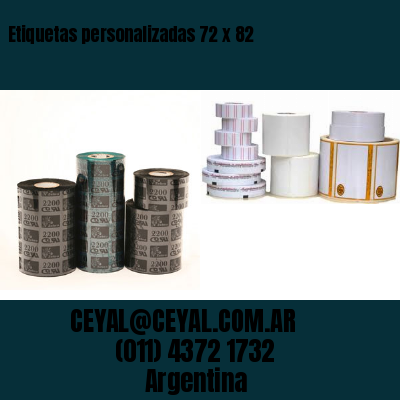 Etiquetas personalizadas 72 x 82