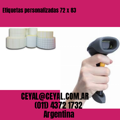 Etiquetas personalizadas 72 x 83