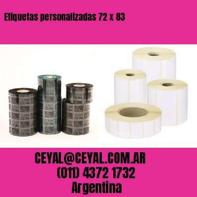 Etiquetas personalizadas 72 x 83