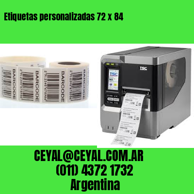 Etiquetas personalizadas 72 x 84