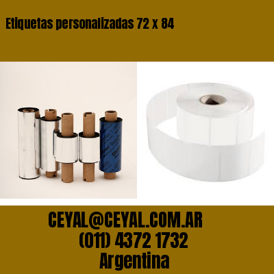Etiquetas personalizadas 72 x 84