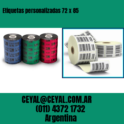 Etiquetas personalizadas 72 x 85