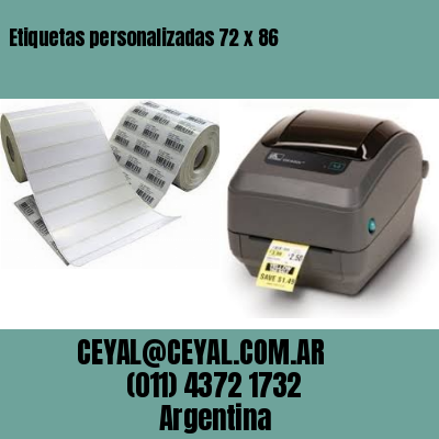 Etiquetas personalizadas 72 x 86