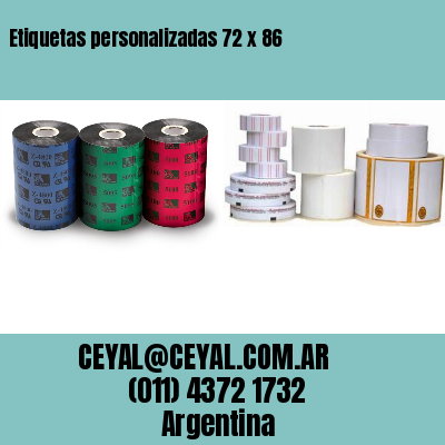 Etiquetas personalizadas 72 x 86