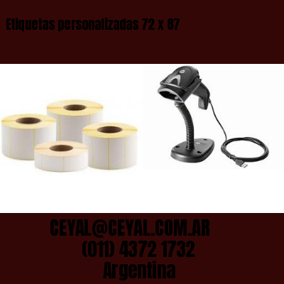 Etiquetas personalizadas 72 x 87