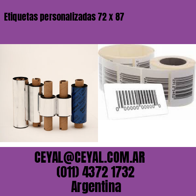 Etiquetas personalizadas 72 x 87