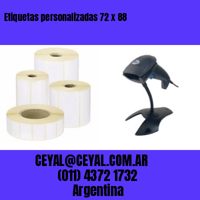 Etiquetas personalizadas 72 x 88