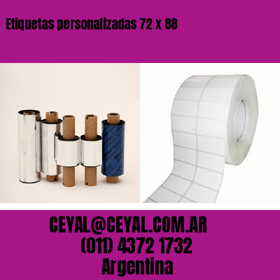 Etiquetas personalizadas 72 x 88