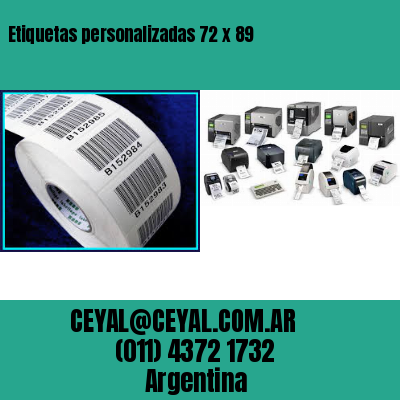 Etiquetas personalizadas 72 x 89