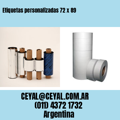 Etiquetas personalizadas 72 x 89