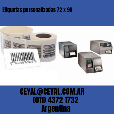 Etiquetas personalizadas 72 x 90