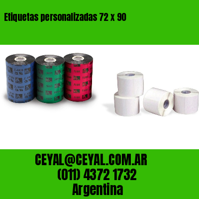 Etiquetas personalizadas 72 x 90