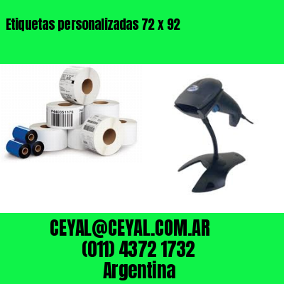 Etiquetas personalizadas 72 x 92