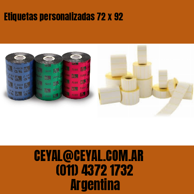 Etiquetas personalizadas 72 x 92