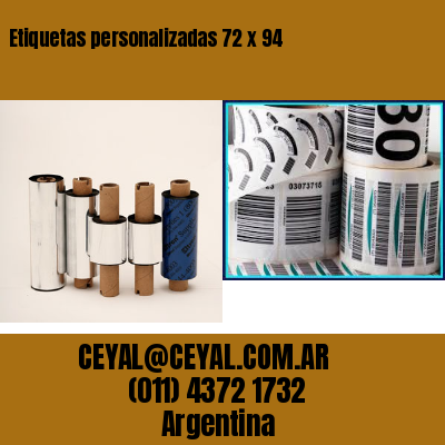 Etiquetas personalizadas 72 x 94