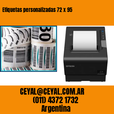 Etiquetas personalizadas 72 x 95