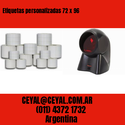 Etiquetas personalizadas 72 x 96