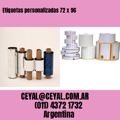 Etiquetas personalizadas 72 x 96
