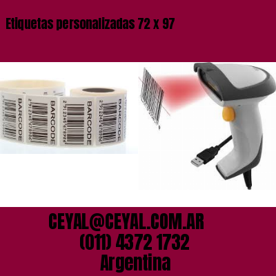 Etiquetas personalizadas 72 x 97