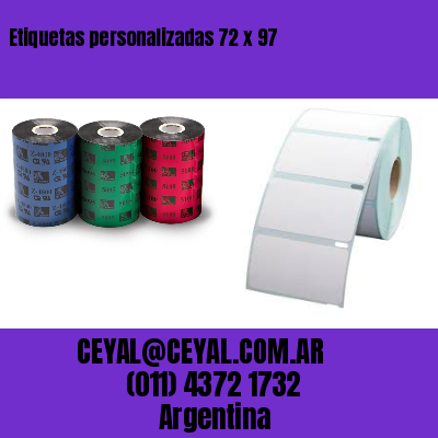 Etiquetas personalizadas 72 x 97