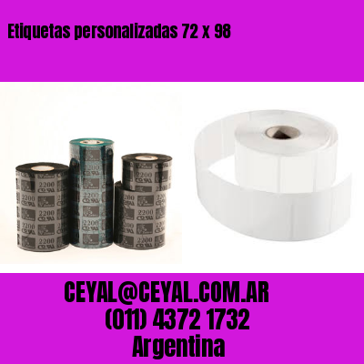 Etiquetas personalizadas 72 x 98