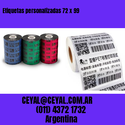 Etiquetas personalizadas 72 x 99
