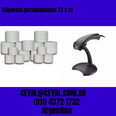 Etiquetas personalizadas 73 x 31