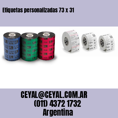 Etiquetas personalizadas 73 x 31