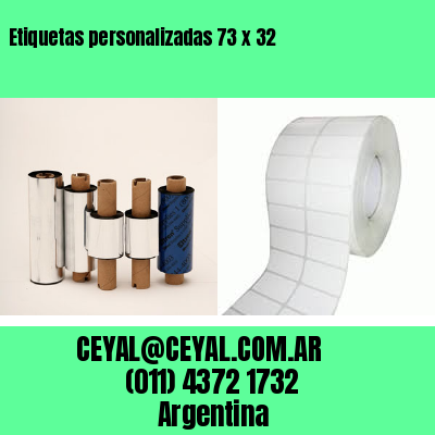 Etiquetas personalizadas 73 x 32