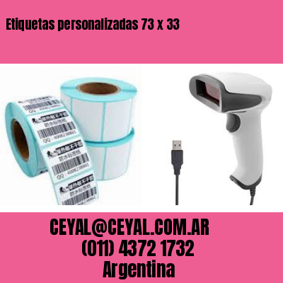 Etiquetas personalizadas 73 x 33