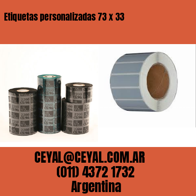 Etiquetas personalizadas 73 x 33
