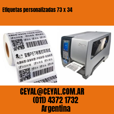 Etiquetas personalizadas 73 x 34