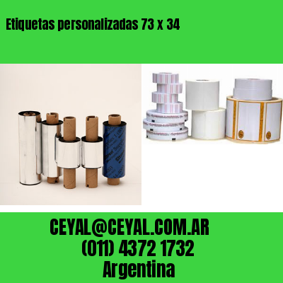 Etiquetas personalizadas 73 x 34