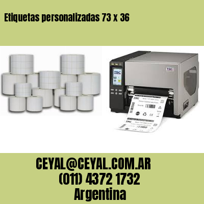 Etiquetas personalizadas 73 x 36