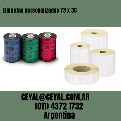 Etiquetas personalizadas 73 x 36