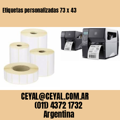 Etiquetas personalizadas 73 x 43