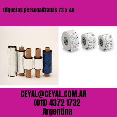 Etiquetas personalizadas 73 x 48