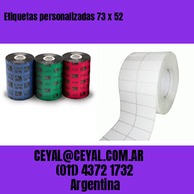 Etiquetas personalizadas 73 x 52