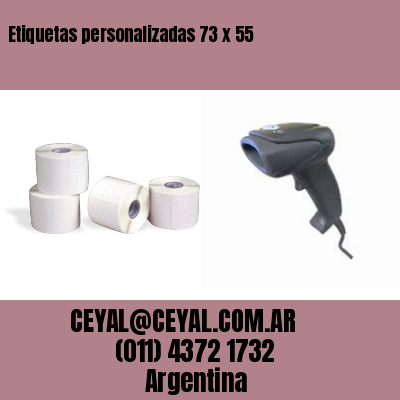 Etiquetas personalizadas 73 x 55