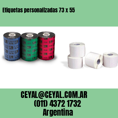 Etiquetas personalizadas 73 x 55