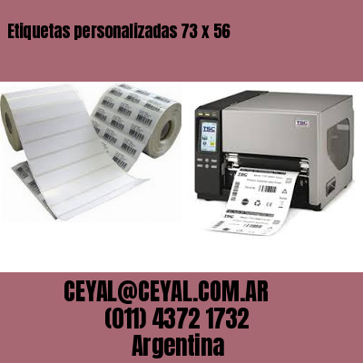 Etiquetas personalizadas 73 x 56