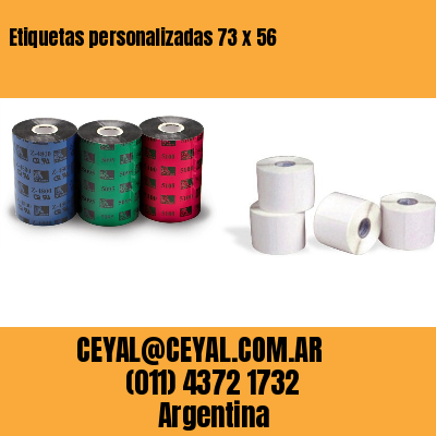 Etiquetas personalizadas 73 x 56