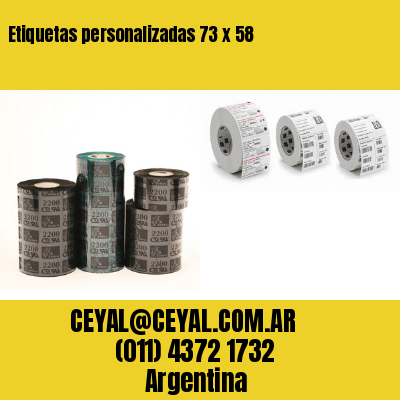 Etiquetas personalizadas 73 x 58