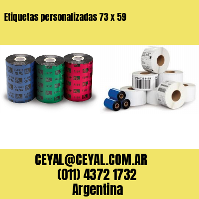 Etiquetas personalizadas 73 x 59