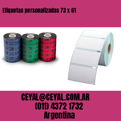 Etiquetas personalizadas 73 x 61