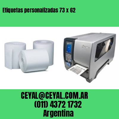 Etiquetas personalizadas 73 x 62