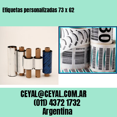Etiquetas personalizadas 73 x 62